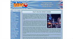Desktop Screenshot of playonlinebingogames.co.uk